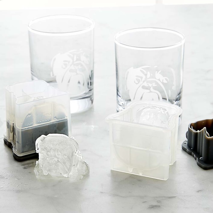 Bulldog Ice Mold Makes Bulldog shaped ice cubes