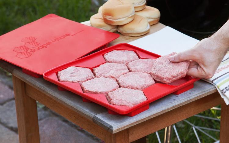 Shape and Store Master Burger Press - Burger Press Makes 8 Perfect Burger Patties at a time