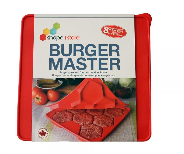 Shape and Store Master Burger Press - Burger Press Makes 8 Perfect Burger Patties at a time