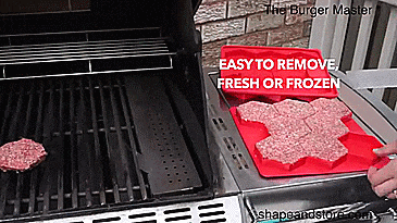 Shape and Store Master Burger Press - Burger Press Makes 8 Perfect Burger Patties at a time