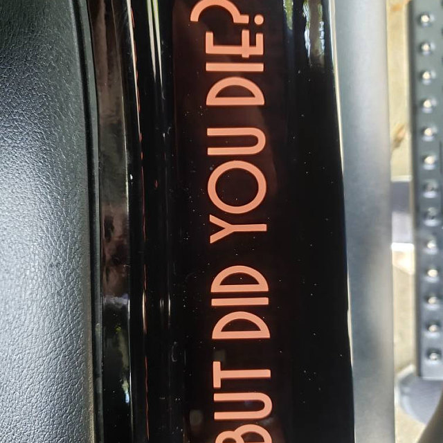 But Did You Die Car Decal