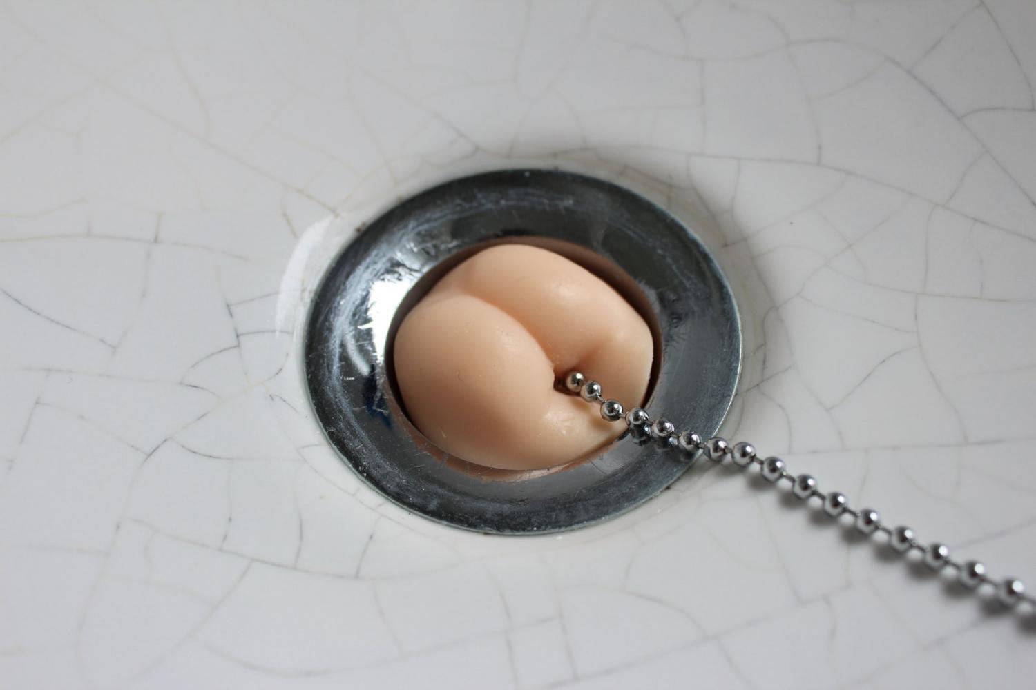 Butt shaped sink plug - butt beads bathtub stopper