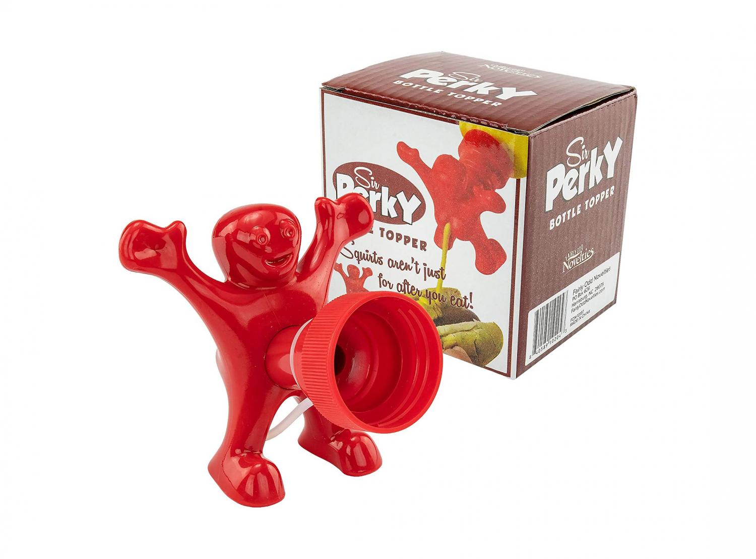 Sir Perky Novelty Condiment Bottle Topper - Funny man butt condiment dispenser