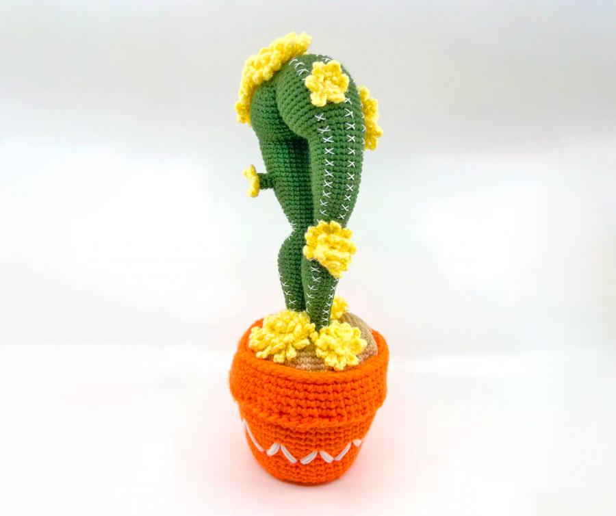 Cactass Butt Shaped Crochet Cactuses - Leggings crochet cactus
