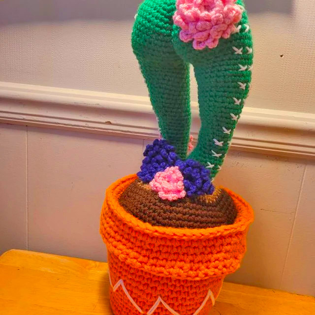 Cactass Butt Shaped Crochet Cactuses - Leggings crochet cactus