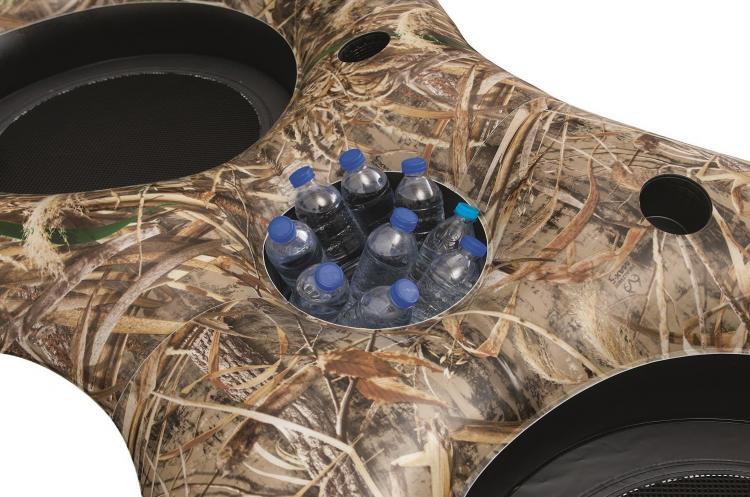 Camouflage Inflatable 4-person lake float - Camouflage river float