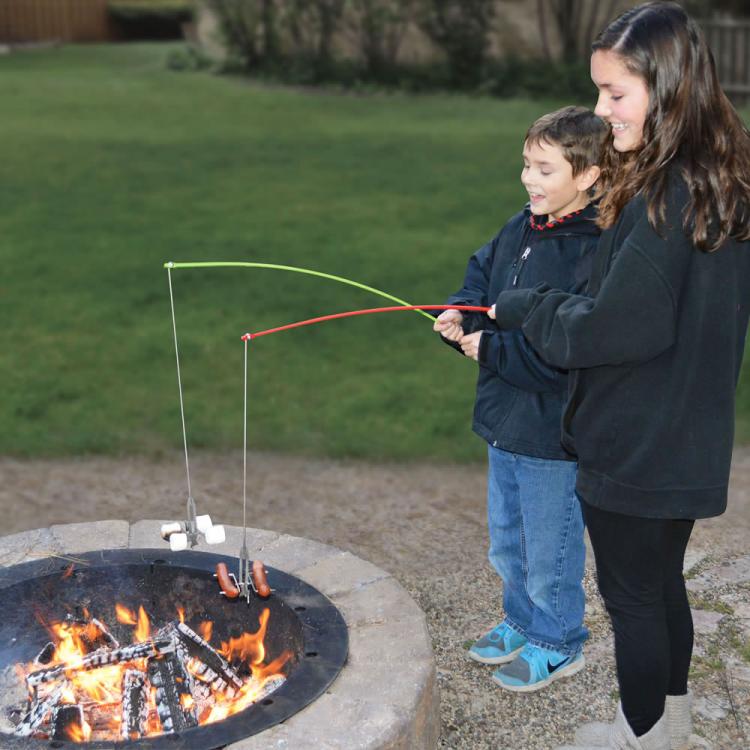 Campfire Fishing Pole Roaster