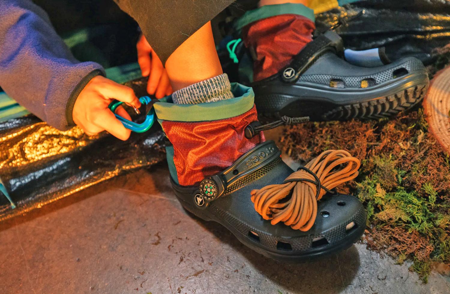 Camping Crocs That Have Built-in Survival Tools On Them - Campsite Classic Clog Hiking Crocs
