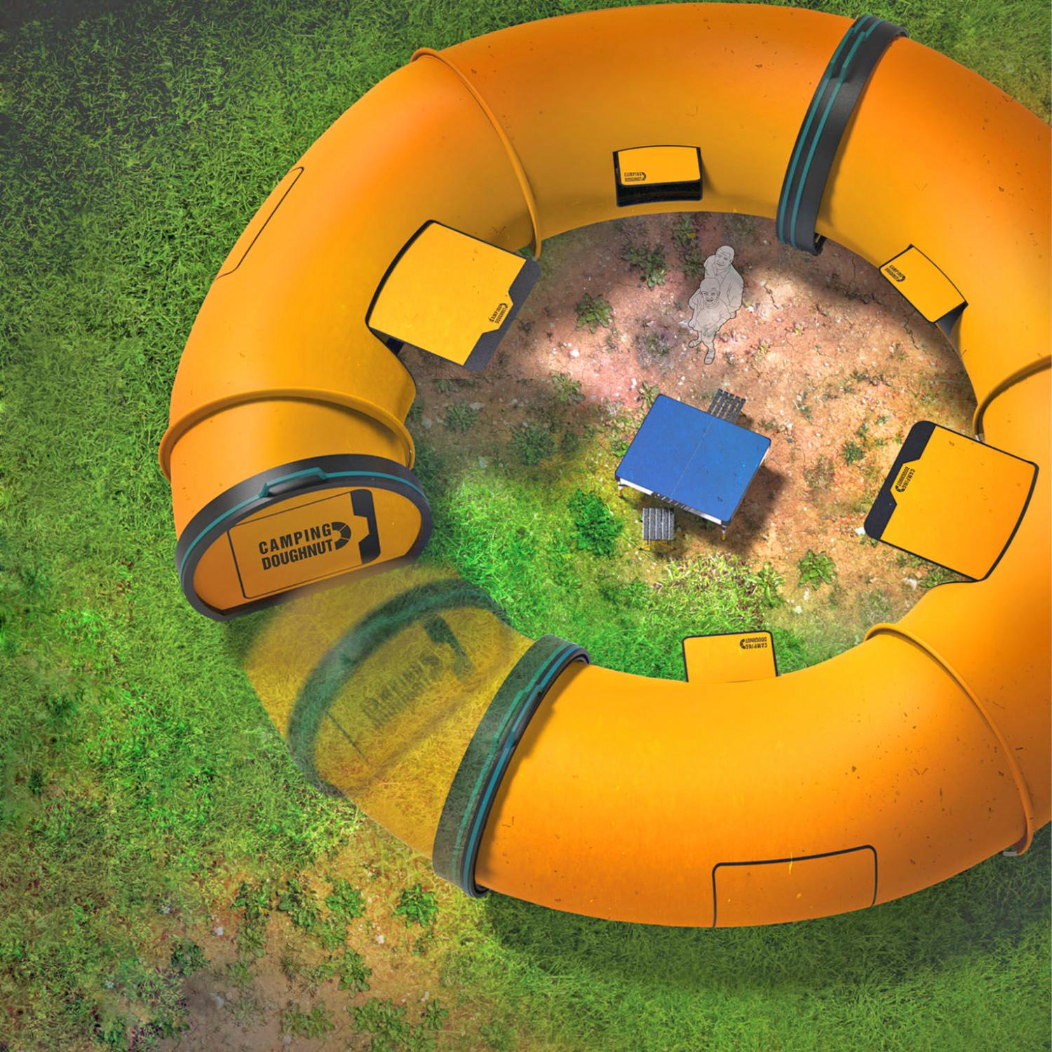 Donut shaped camping tent - Camping Doughnut Tent
