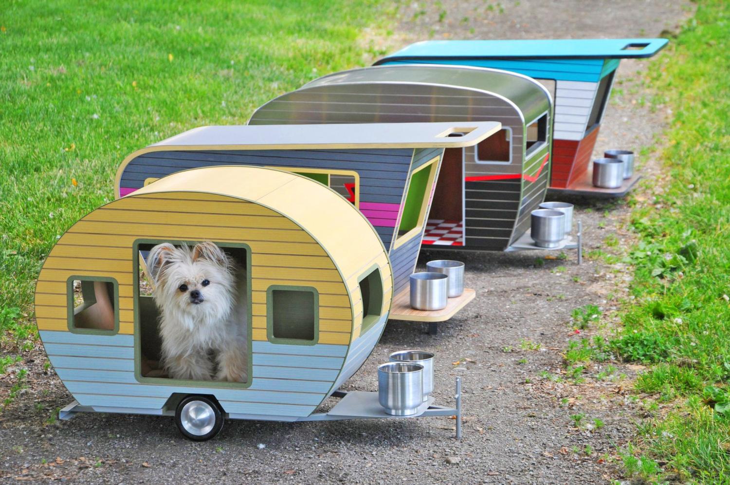 Camping Trailer Dog Beds - Canine Campers RV shaped dog beds