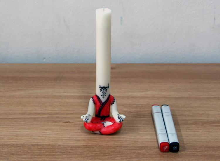 Meditating Candle Man