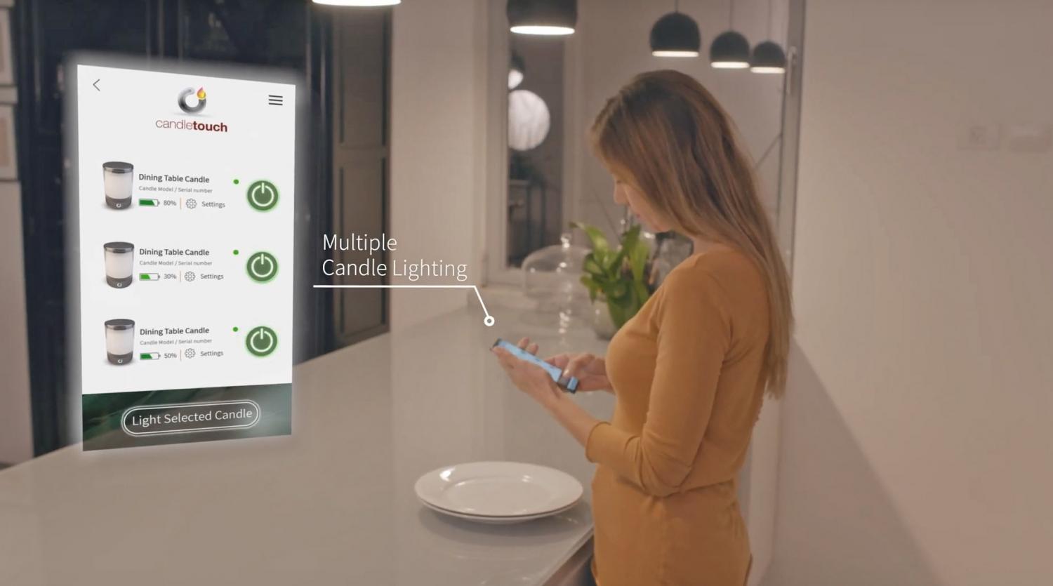 Candle Touch Smart Candle Ignites From Smart Phone - Light candle remotely from phone