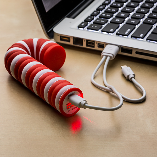 Candy Cane Phone Charging Portable Battery