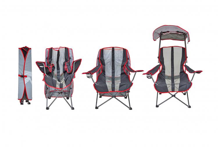 Canopy Chair Lawn Chair With A Sun Guard - Kelsyus pull-up canopy chair