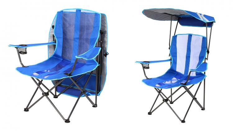 Canopy Chair Lawn Chair With A Sun Guard - Kelsyus pull-up canopy chair