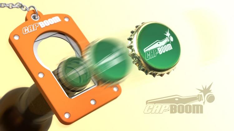 Capboom Bottle Cap Launcher - Launch beer bottle caps like a champagne cork