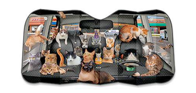 Car Full Of Cats Car Windshield Sunshade