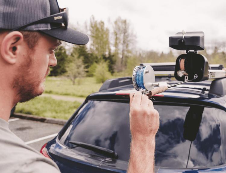 Car Rooftop Fishing Rod Holders Save Space and Prevents Damage - Trxstle CRC System car roof fishing rod mount