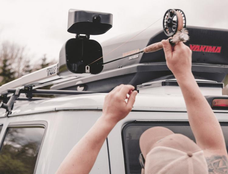 Car Rooftop Fishing Rod Holders Save Space and Prevents Damage - Trxstle CRC System car roof fishing rod mount