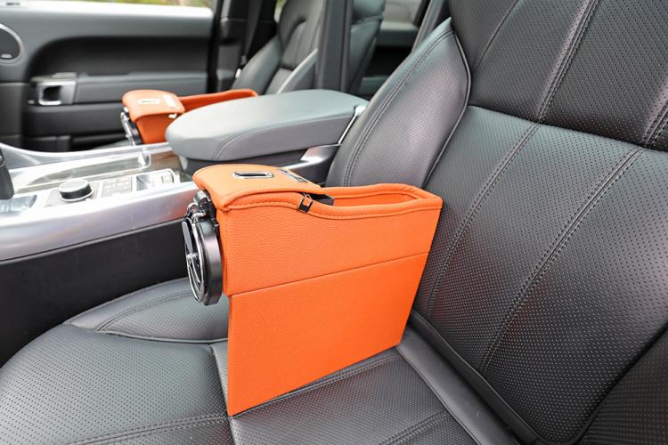 Car Seat Storage Pockets - Pocket between car seat and center console to store items, drinks, and coins