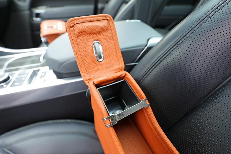 Car Seat Storage Pockets - Pocket between car seat and center console to store items, drinks, and coins