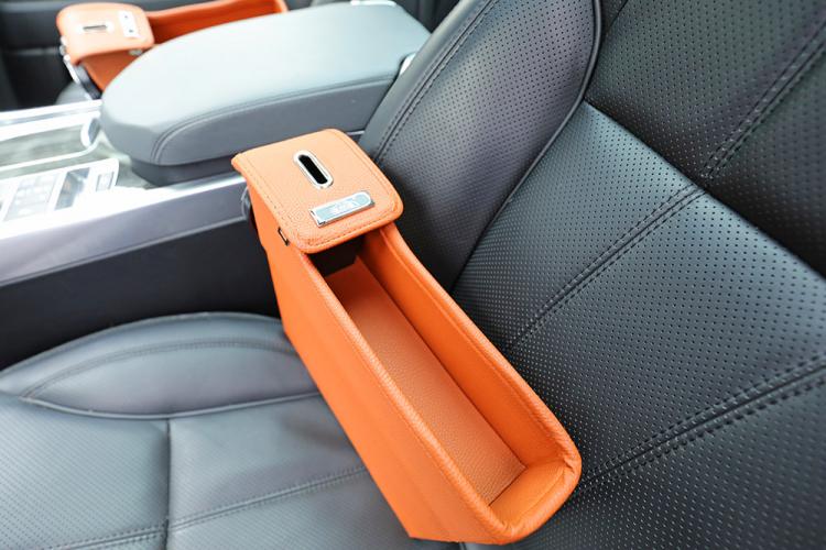 Car Seat Storage Pockets - Pocket between car seat and center console to store items, drinks, and coins