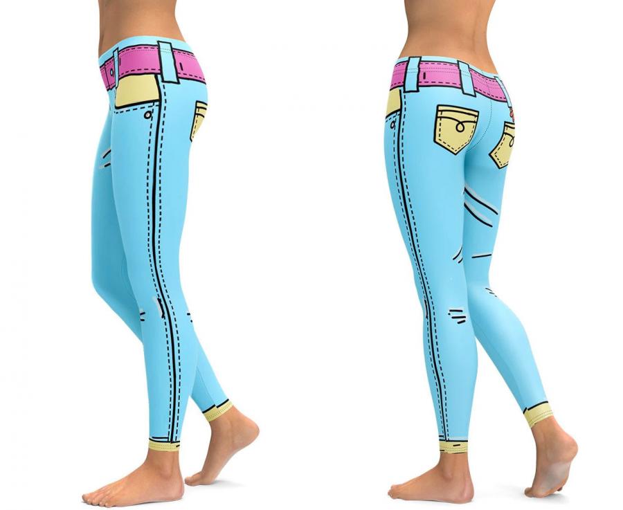 Cartoonized leggings turns you into cartoon character