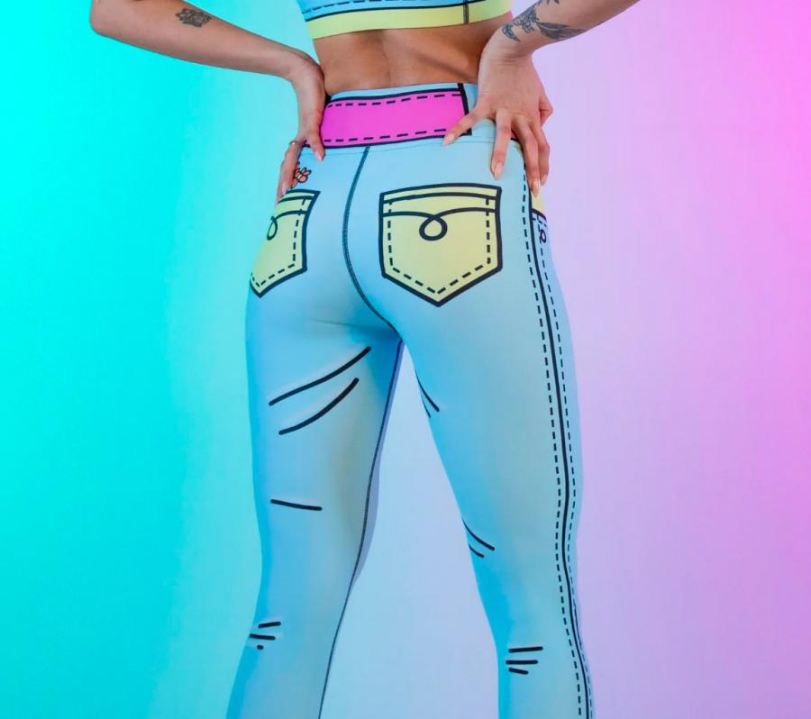 Cartoonized leggings turns you into cartoon character