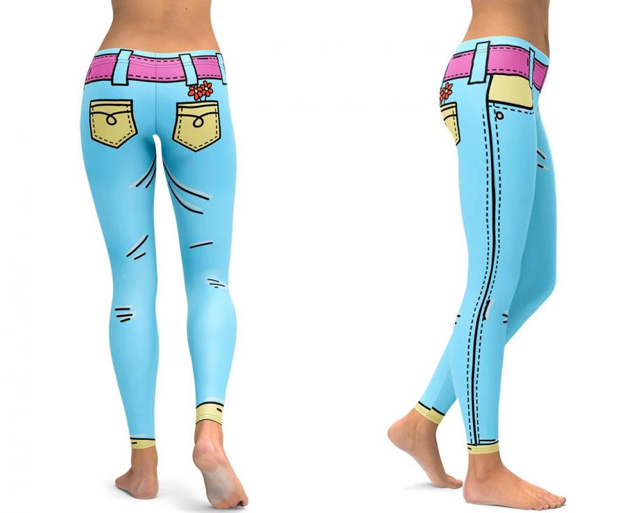 Cartoonized leggings turns you into cartoon character