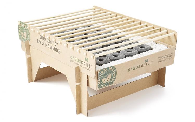 CasusGrill: Biodegradable, Portable and Disposable Mini Grill - Best Travel BBQ Grill