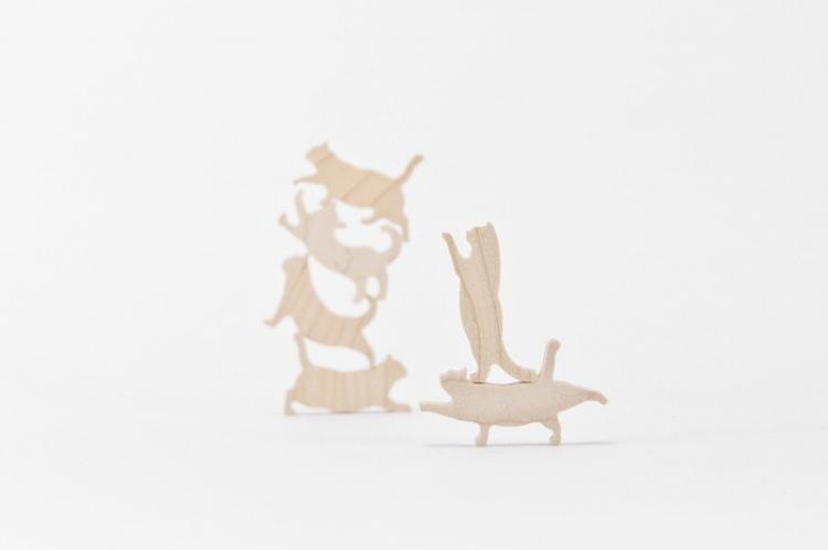 Cat Jenga - Wooden Cat Stacking Game