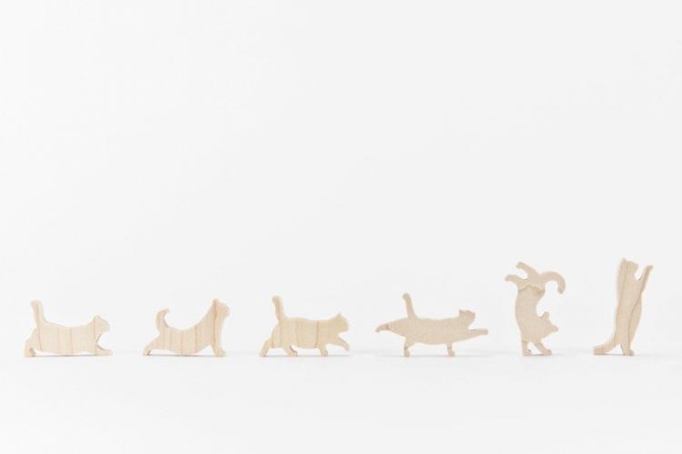 Cat Jenga - Wooden Cat Stacking Game