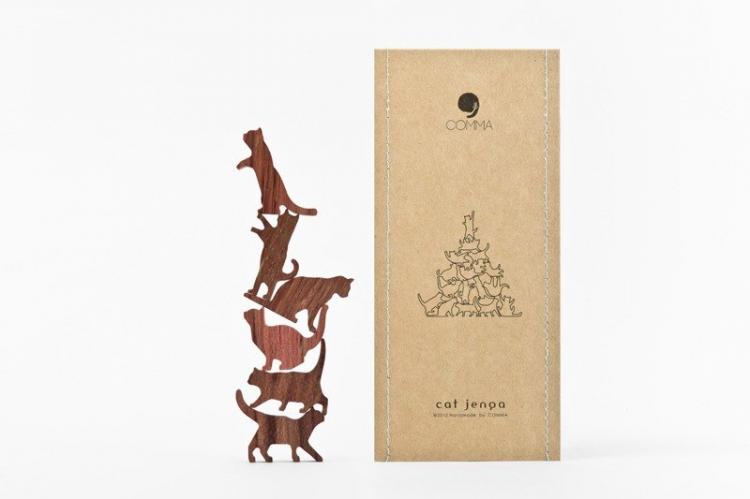 Cat Jenga - Wooden Cat Stacking Game