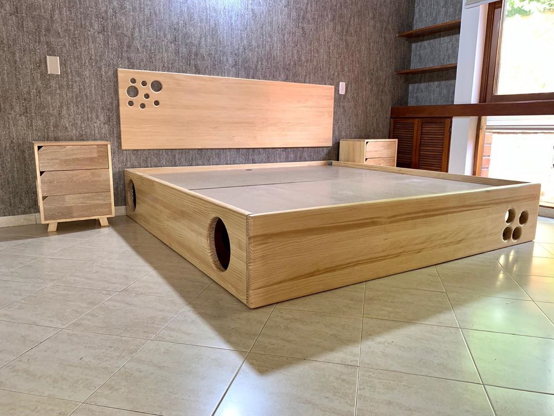 Cat Maze Bed Frame - Wooden cat labyrinth bed frame