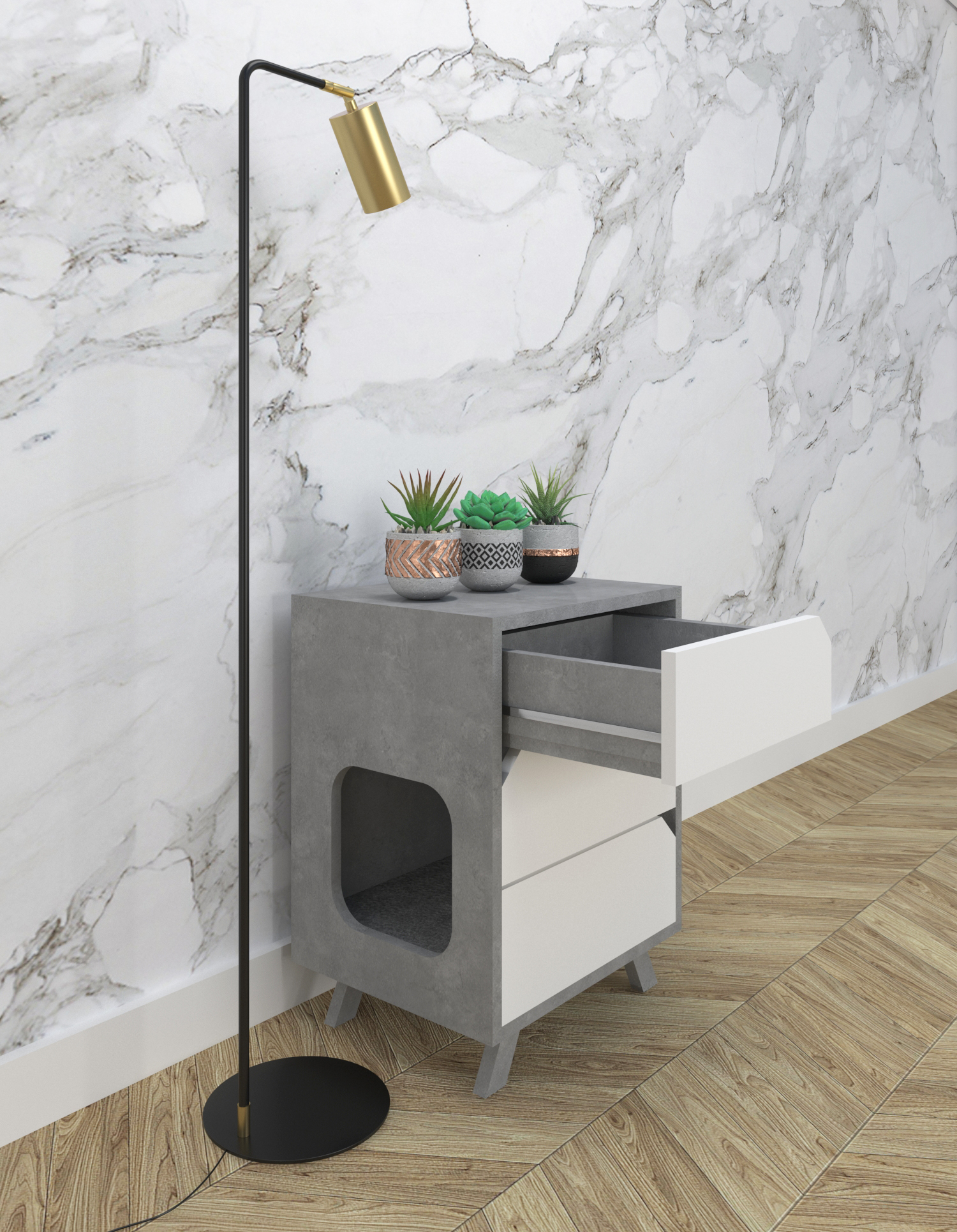 Cat bed bedside table - Nochero Vera