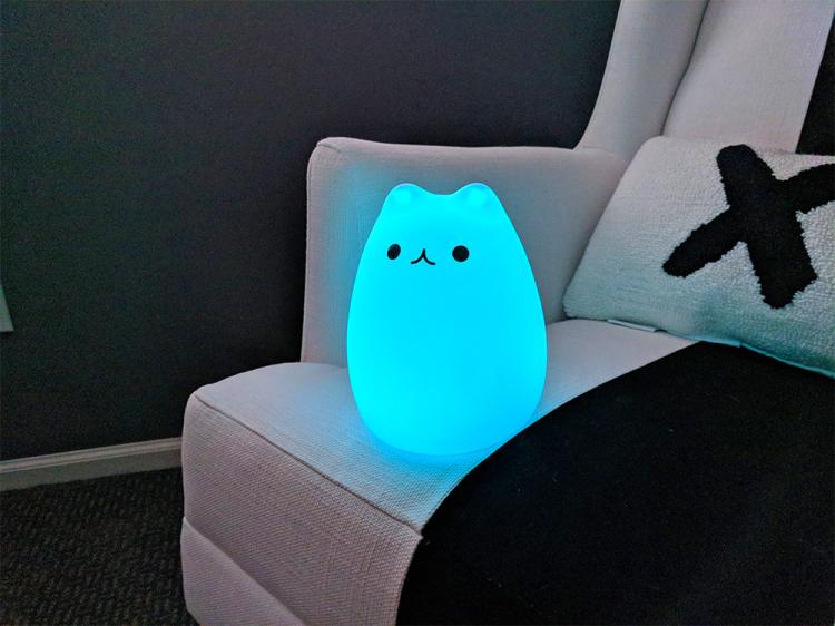 Cat Night-Light Tap The Kitty To Turn It On/Off - Cat Tap Lamp