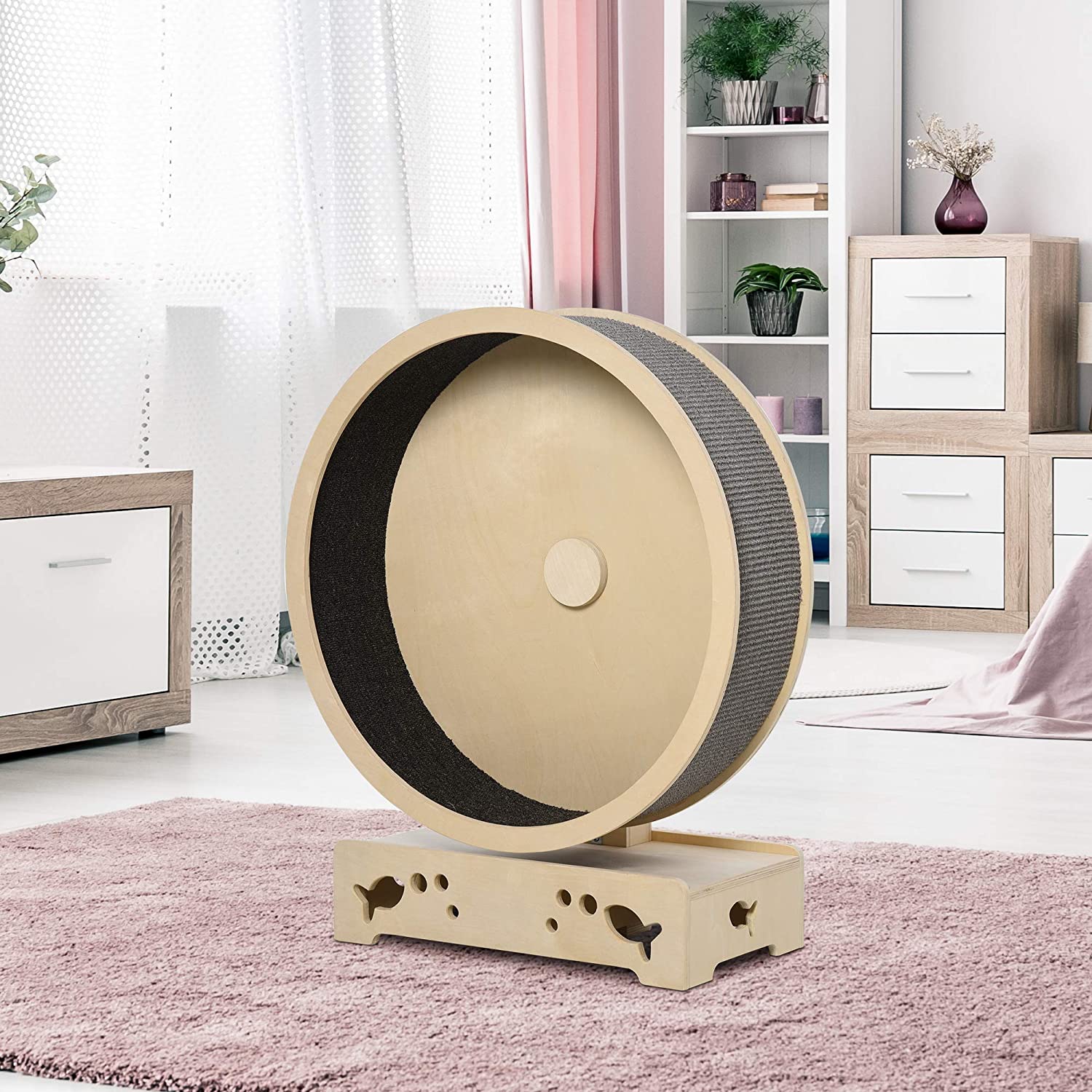 Cat Tower With Running Wheel - Cat tree with hamster wheel