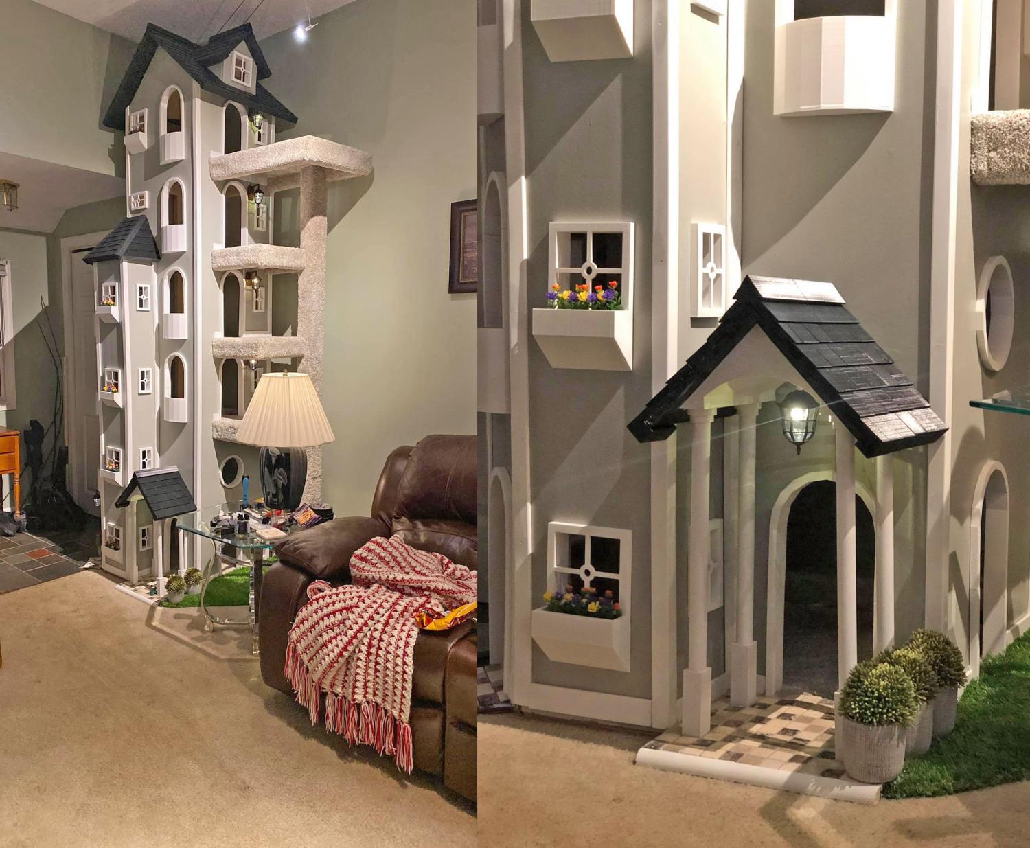 Incredible Cat Towers With Connecting Bridge - The Ultimate Cat Playhouse Detailed Cat Towers