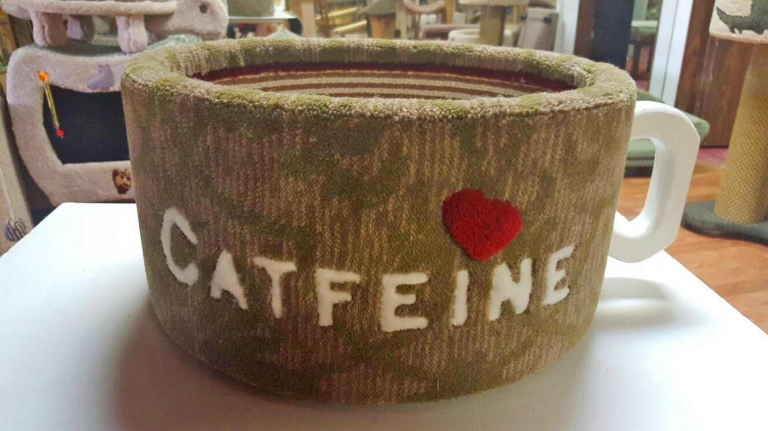 Catfeine Coffee Mug Shaped Cat Bed - Caffeine Cat Bed