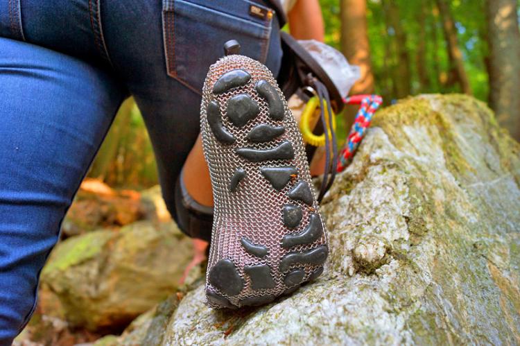 Chainmail Shoes - Chain link shoes - Paleos Metal barefoot hiking shoes 