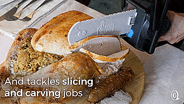 Chainsaw Turkey Carving Knife - Mighty Carver Power Tool Chainsaw Turkey Cutter