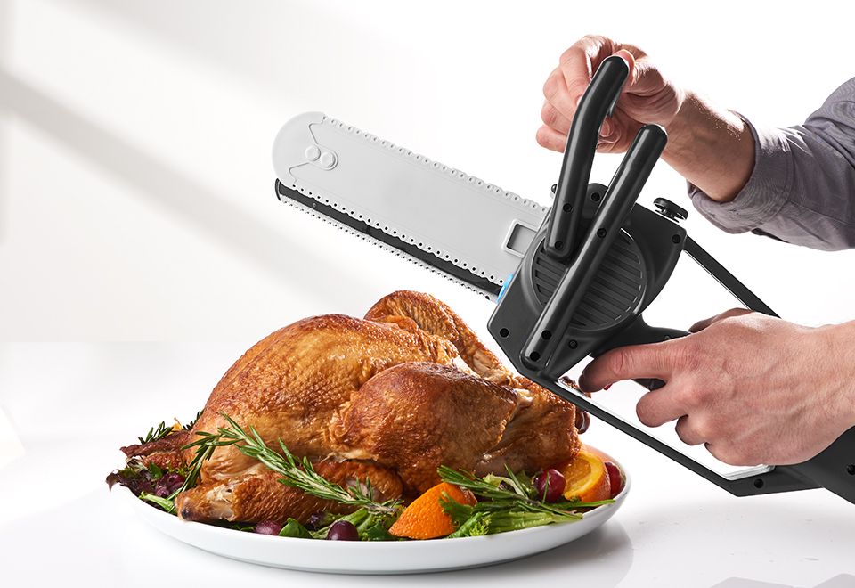 Chainsaw Turkey Carving Knife - Mighty Carver Power Tool Chainsaw Turkey Cutter