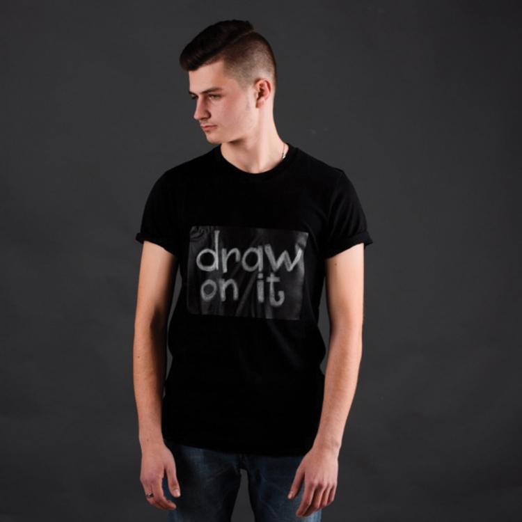 Challky Chalkboard T-Shirt - Draw or write on your t-shirt with chalk