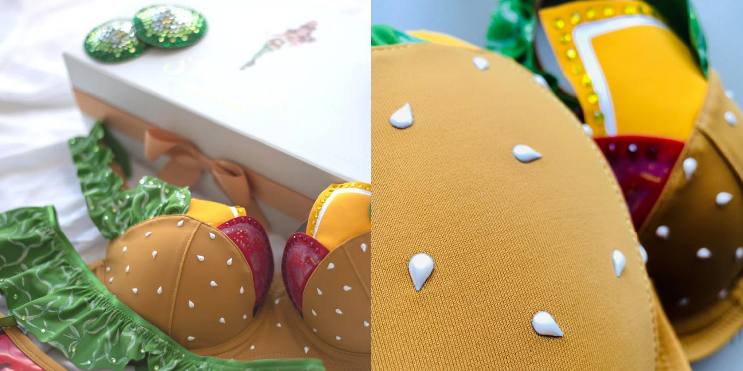 Sexy Cheeseburger Lingerie Set