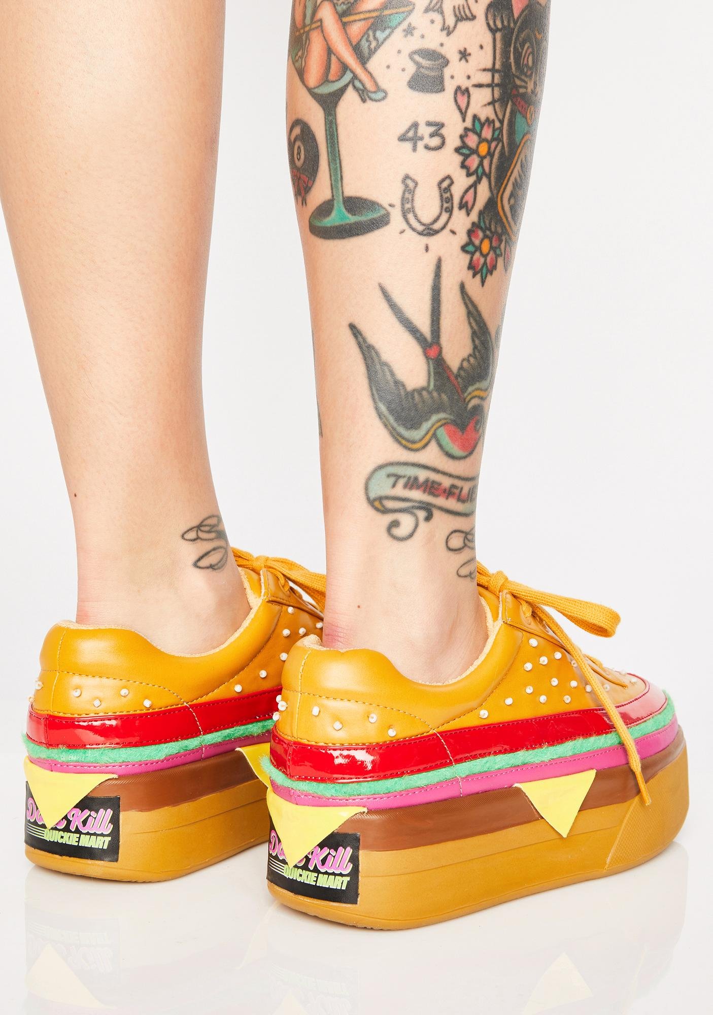 Cheeseburger Shoes - EXTRA CHEESE PLZ BURGER SNEAKERS