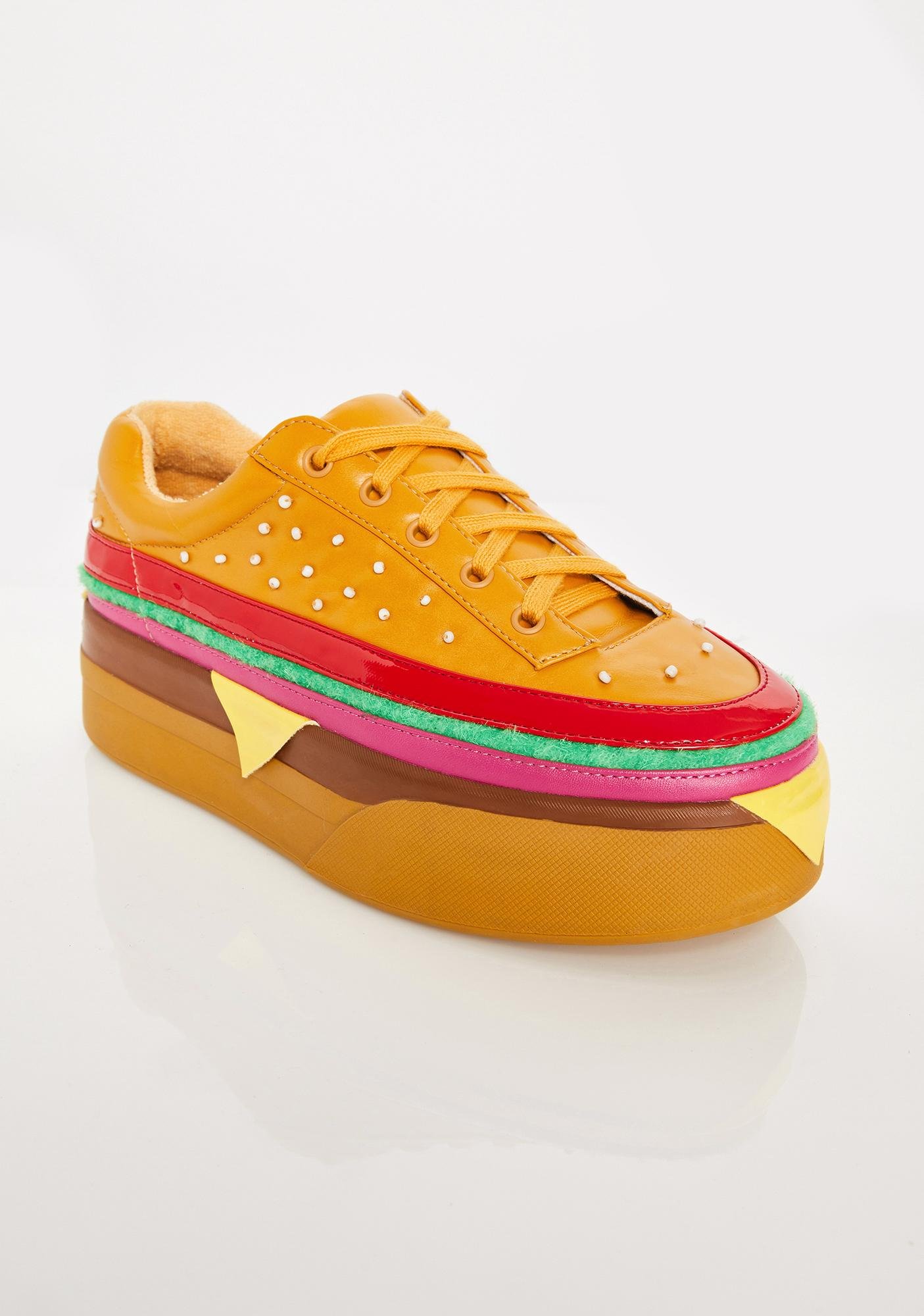 Cheeseburger Shoes - EXTRA CHEESE PLZ BURGER SNEAKERS