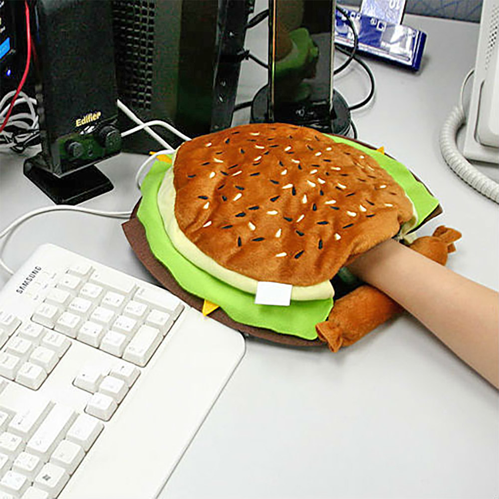 Cheeseburger Heated Mouse Pad Hand Warmer