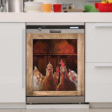 Chicken Coop Dishwasher Cover - Funny Chicken Dishwasher cover