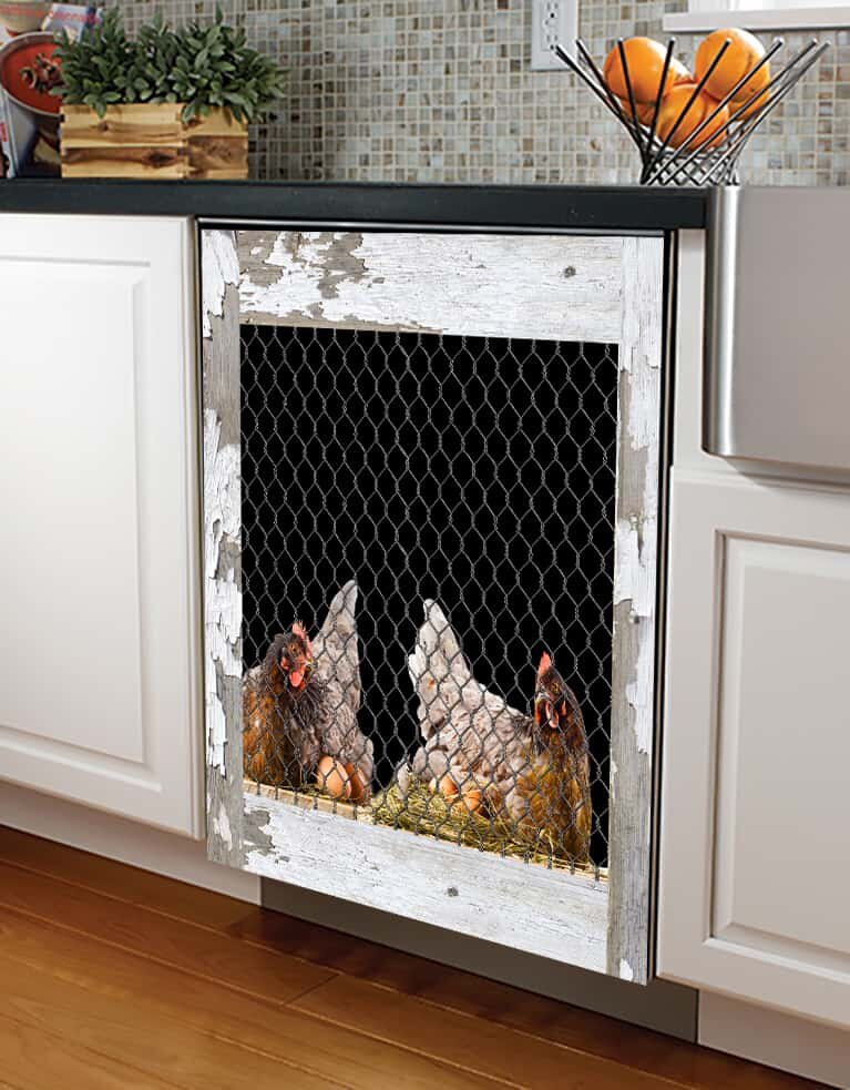 Chicken Coop Dishwasher Cover - Funny Chicken Dishwasher cover