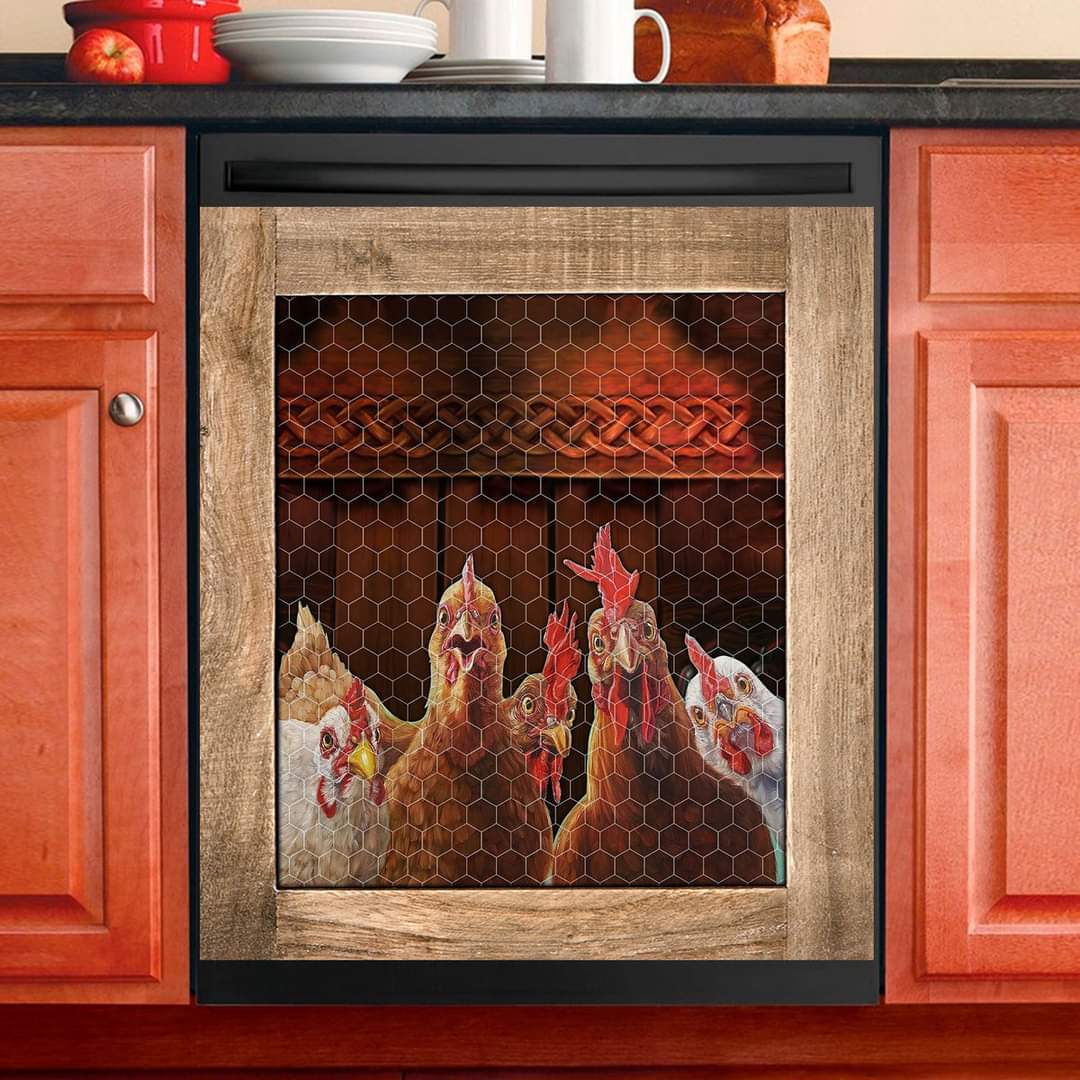 Chicken Coop Dishwasher Cover - Funny Chicken Dishwasher cover